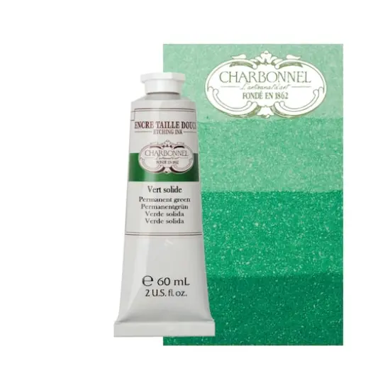 Charbonnel Etching Ink, 60mL Permanent Green {4}