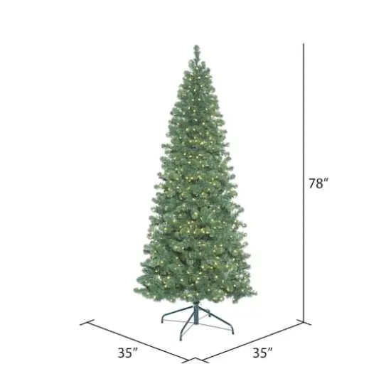 6.5ft. Pre-Lit Oregon Fir Artificial Christmas Tree, Warm White LED Lights {5}