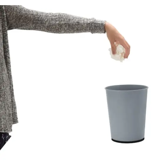 Bath Bliss Gray Trash Can {3}