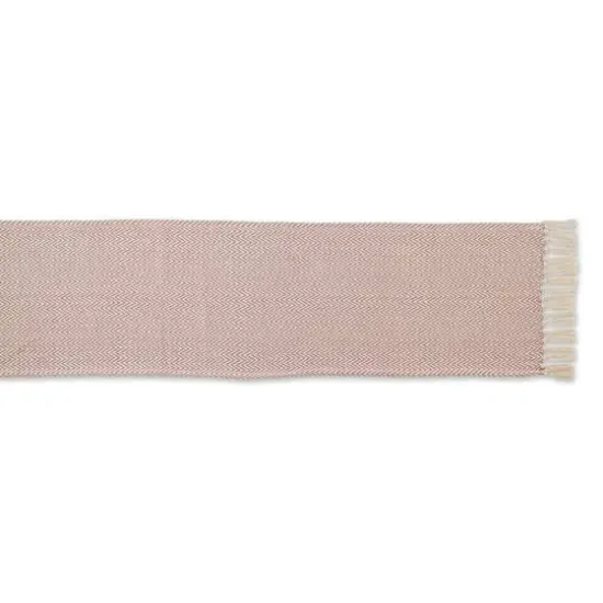 DII&reg; 108" Handloom Chevron Table Runner Pale Mauve {4}