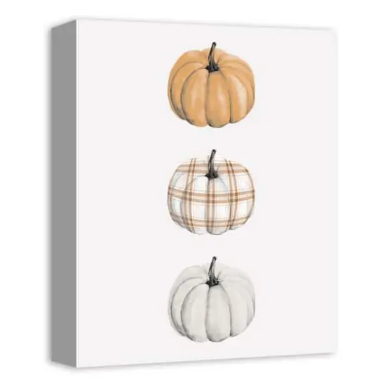 Fall Pumpkin Trio Canvas Wall Art {3}