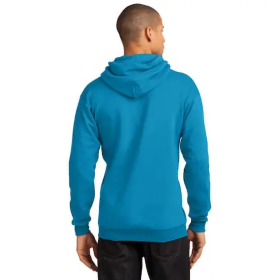 Port & Company&reg; Neon Core Fleece Pullover Hooded Sweatshirt Neon Blue {6}