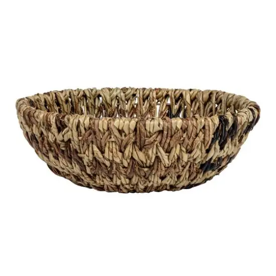 Hello Honey&reg; 12.5" Brown Woven Buri & Banana Fiber Basket Organizer {9}