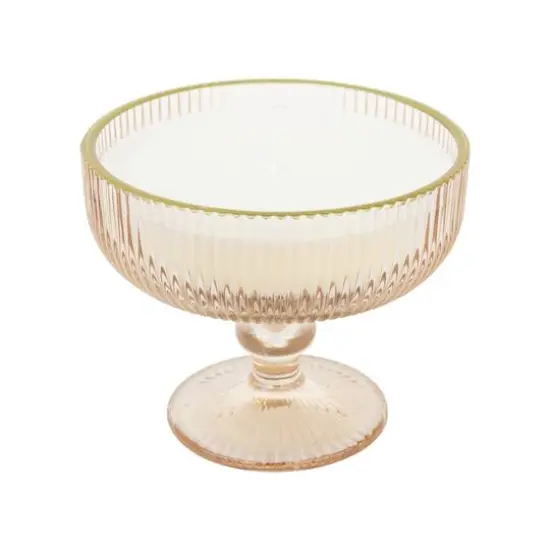 7oz. Harvest Pomegranate Scented Vintage Glass Candle Ivory {1}