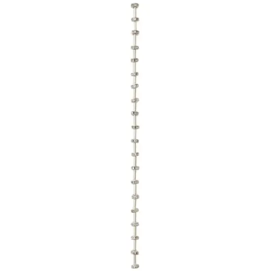 Silver Rhinestone Studded Rondel Beads, 4mm by Bead Landing&trade; {4}