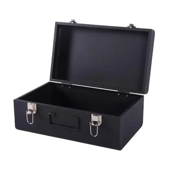 Black Large Metal Storage Box by Artist's Loft&trade; {3}