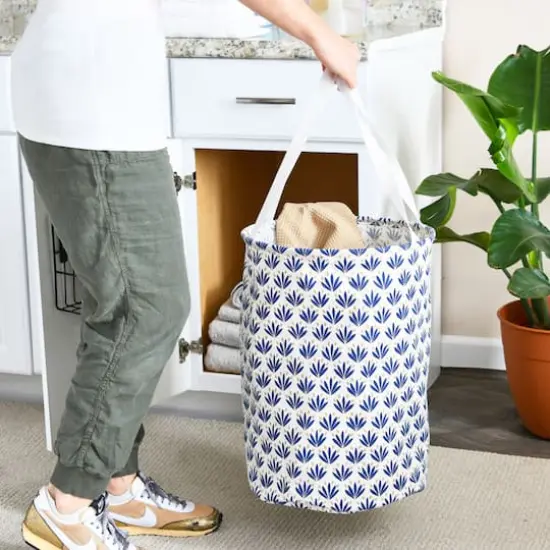 Household Essentials Krush Round Laundry Bag with Handles (Blue) {3}