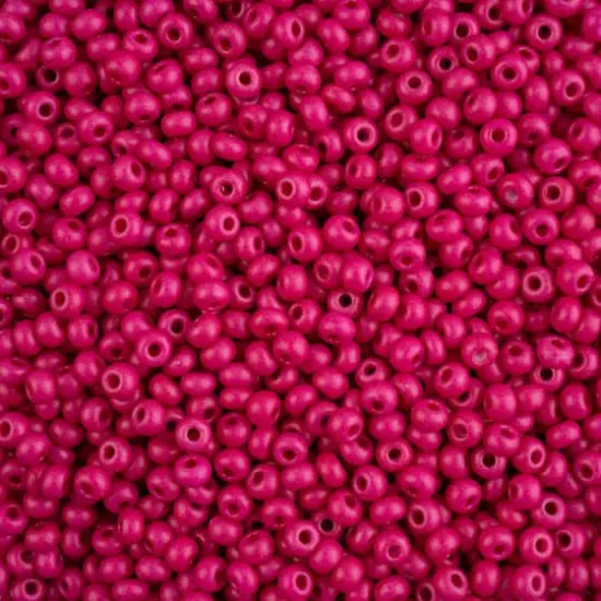John Bead Terra Intensive 6/0 Czech Glass Seed Beads, 500g Pink Matte {1}