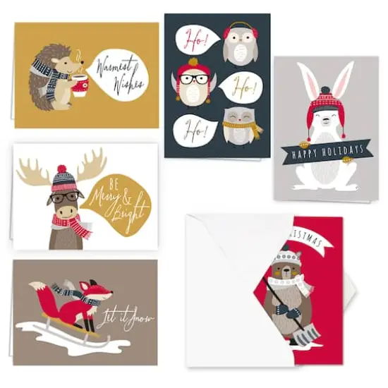Hortense B. Hewitt Co. Woodland Creatures Holiday Cards {1}