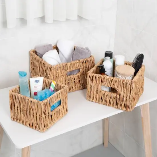 Honey Can Do Square Wicker Natural Nesting Baskets {3}