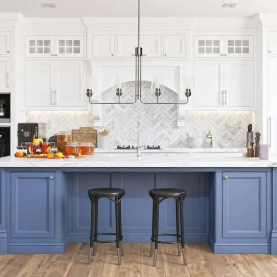 Hello Honey&reg; Robert Stevenson Lighting Holden Metal & Glass 4-Light Linear Chandelier Antique Nickel {3}