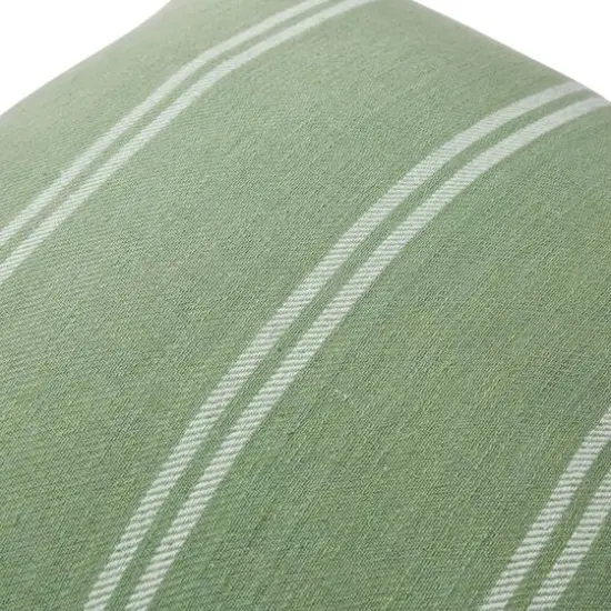 Hello Honey&reg; Green Square Interwoven Double-Striped Cotton Pillow Cover {4}