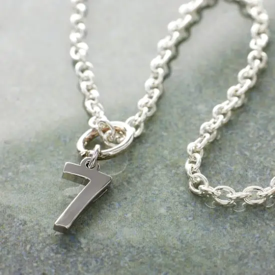 Sterling Silver Number Charm by Bead Landing&trade; 7 {3}