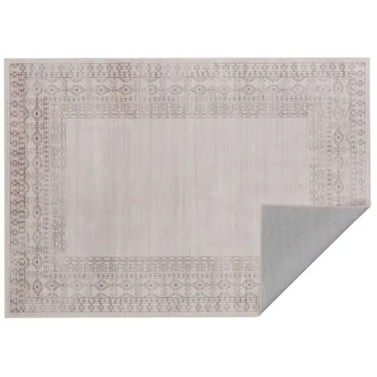 Taupe Geometric Border Print Washable Area Rug by Ashland&reg; {3}