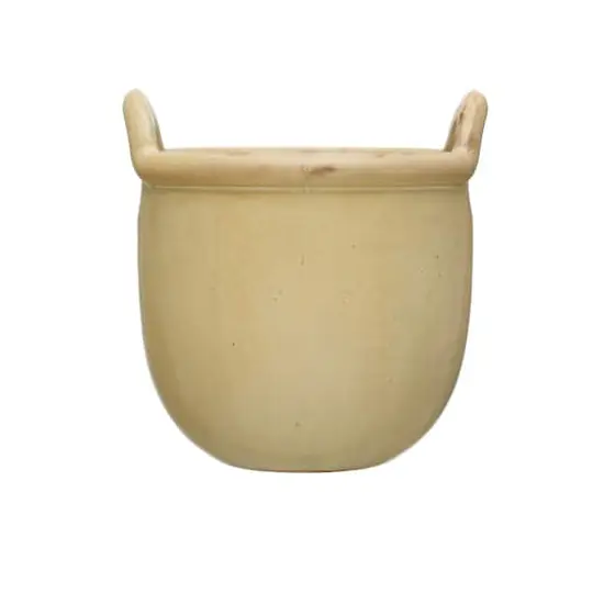 Hello Honey® Tan Reactive Glaze Stoneware Urn with Handles {1}