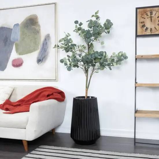 24" Black Modern Vase {7}