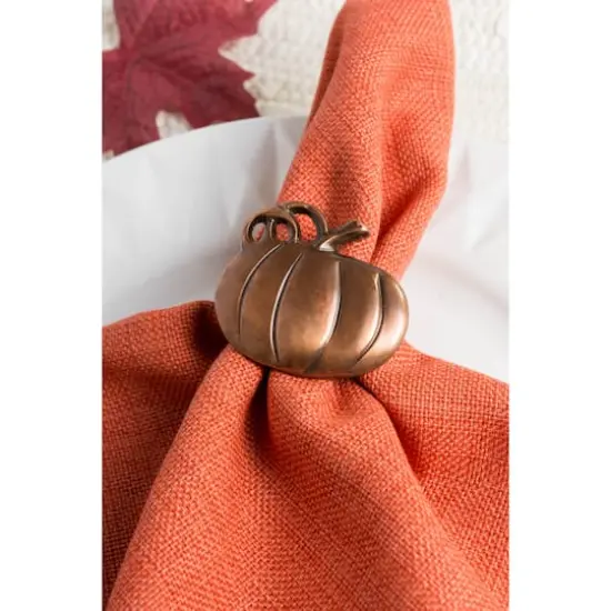 DII&reg; Harvest Pumpkin Napkin Ring Set, 6ct. {5}