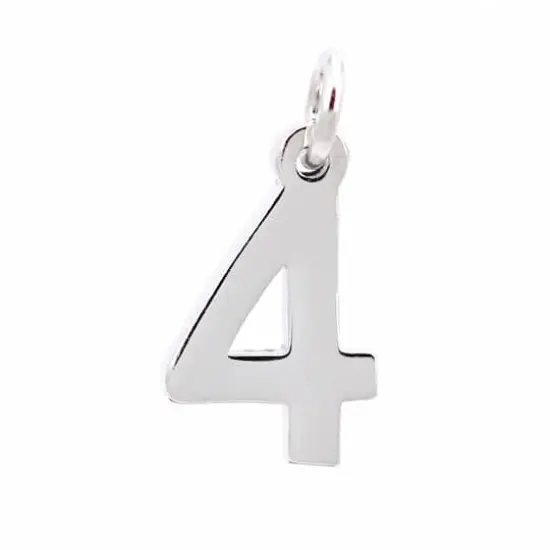 Sterling Silver Number Charm by Bead Landing&trade; 4 {1}