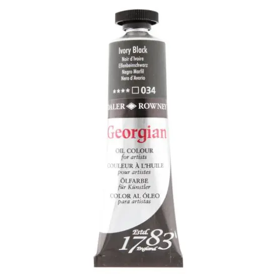 Daler-Rowney&reg; Georgian Oil Colour, 38mL 034 Ivory Black {1}