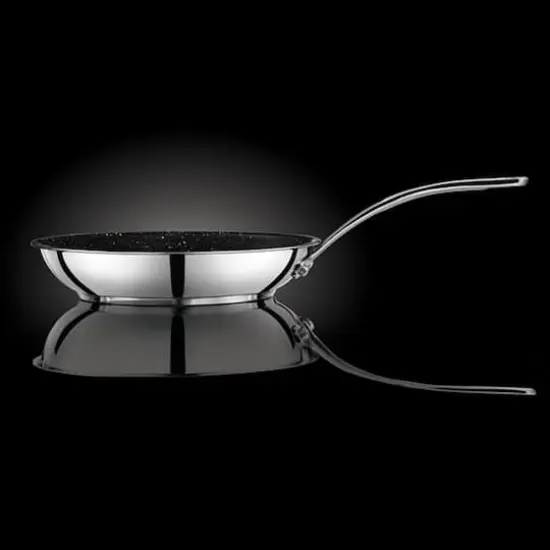 The Rock&reg; by Starfrit&reg; 10" Stainless Steel Nonstick Fry Pan with Stainless Steel Handle {5}
