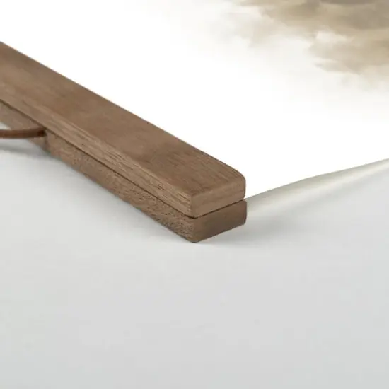 Neutral Barnscape Teak Hanging Canvas {3}