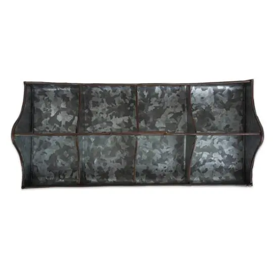 DII&reg; 18" Galvanized Metal Farmhouse Caddy Tray {6}