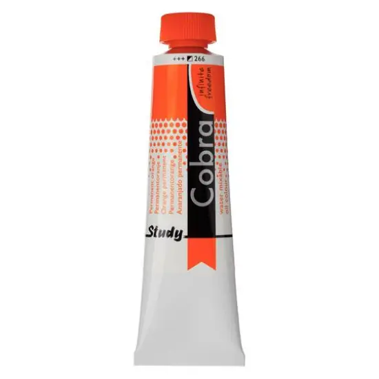 Cobra Study Water Mixable Oil Colour, 40mL 266 Permanent Orange {1}