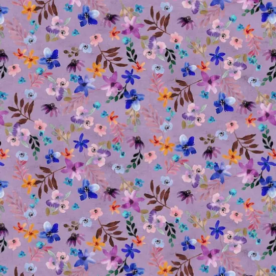 Fabric Editions Purple Bellino Foliage Cotton Fabric {1}