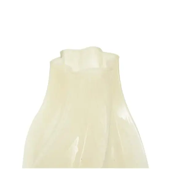 Yellow Glass Wavy Ombre Vase Set {5}