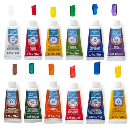 24 Color Acrylic Paint Set by Artist's Loft&trade;, 21ml {5}
