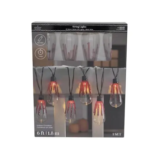 10ct. Bloody Bulb LED String Lights by Ashland&reg; {4}