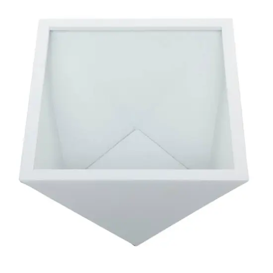 White Modern Planter, Set of 3" 18", 16", 15" {6}