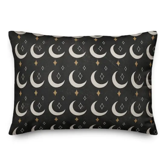 Twinkle Moon Stars 2 14" x 20" Throw Pillow {1}