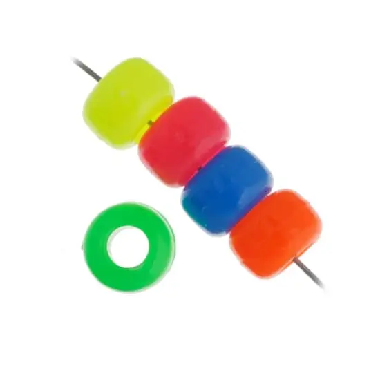 John Bead 9mm Plastic Pony Beads, 1,000ct. Assorted Opaque Neon {5}