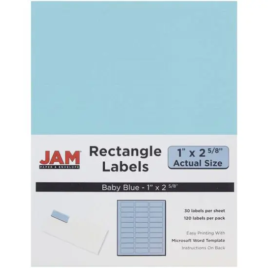 JAM Paper Circular Seal & Rectangular Mailing Address Label Combo Set Baby Blue {4}