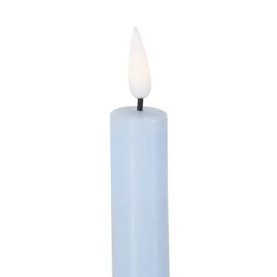 8" Flameless Wax Candles with Remote Control, 6ct. Light Blue {7}