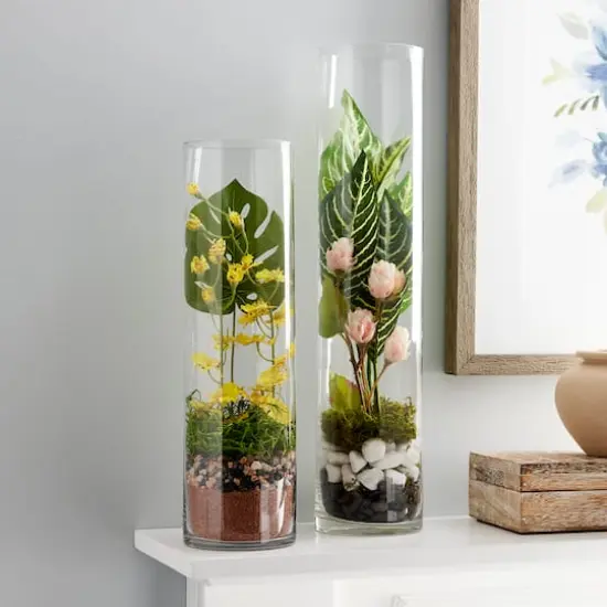 14" Clear Glass Cylinder Vase by Ashland&reg; {3}