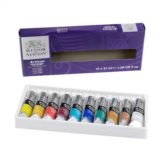 Winsor & Newton&trade; Artisan Water Mixable Oil Colour&trade; 10 Color Paint Tube Set {1}