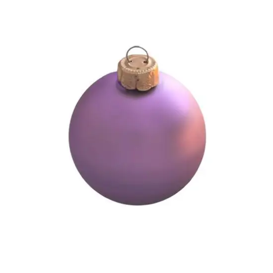 Whitehurst 8ct. 3.25" Matte Glass Ball Christmas Ornaments Soft Lavender {1}