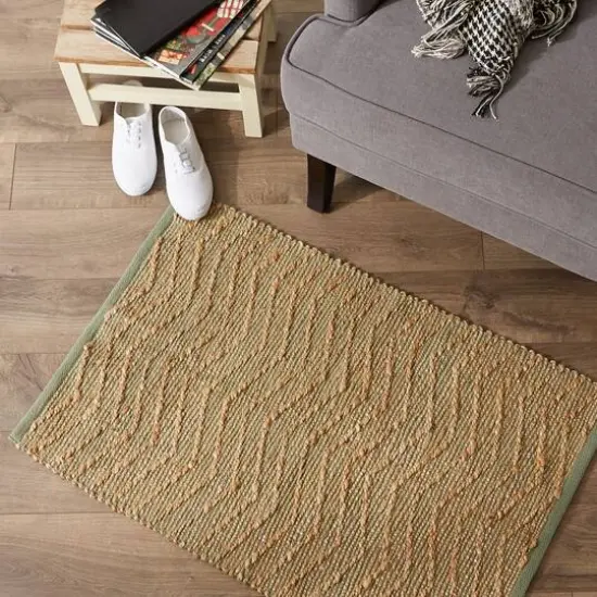 DII&reg; Artichoke With Natural Jute Chevron Hand-Loomed Rug, 2ft. x 3ft. {7}