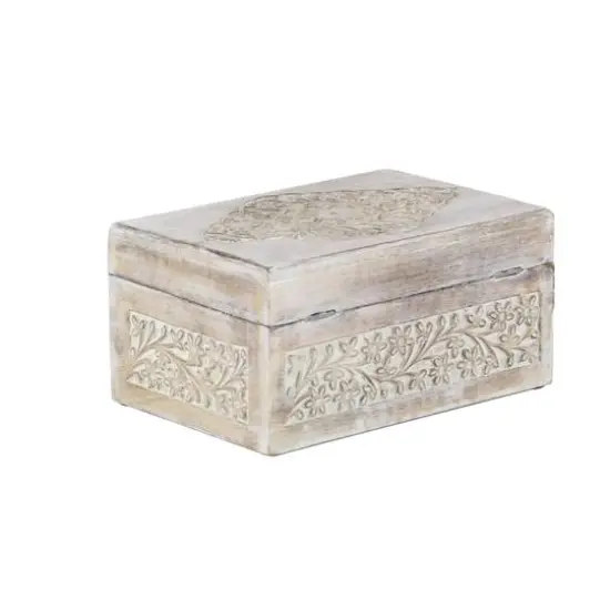 White Mango Wood Natural Box Set, 8", 10" & 12" {6}