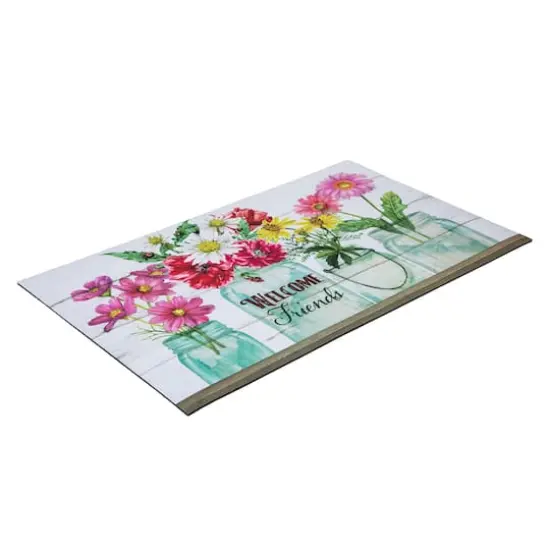 Welcome Friends Spring Bouquet Doormat 18" x 30" {4}