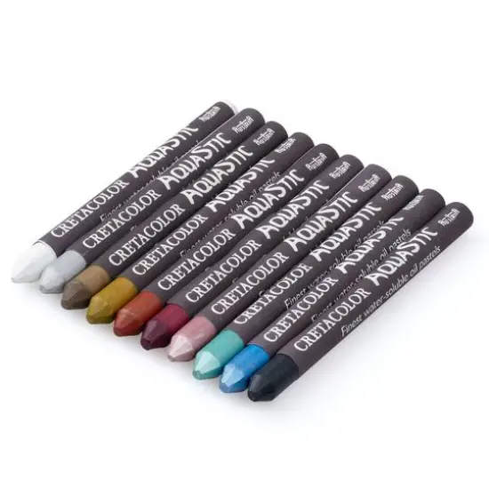Cretacolor&reg; AquaStic 10 Color Metallic Oil Pastel Tin Set {4}