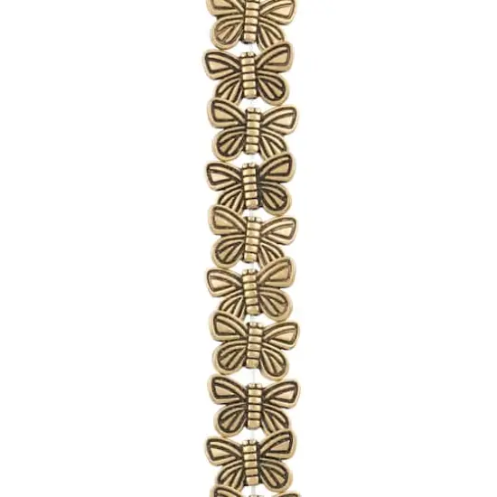 Antique Gold Metal Butterfly Beads, 15mm by Bead Landing&trade; {1}