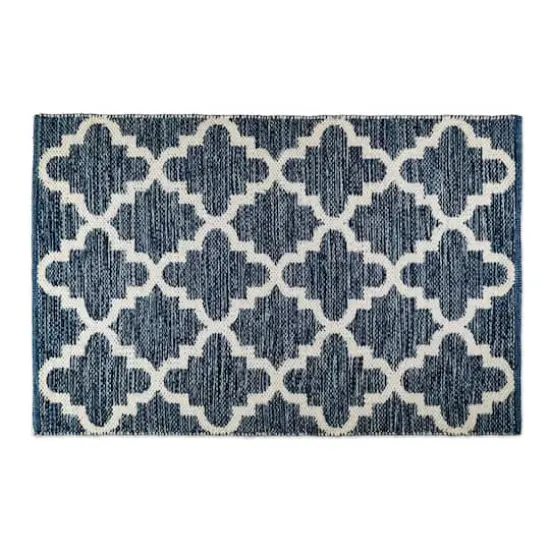 DII&reg; Blue Lattice Hand-Loomed Rug, 2ft. x 3ft. {3}