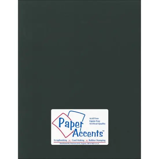 PA Paper&trade; Accents 8.5" x 11" 80lb. Canvas Cardstock Paper, 25 Sheets Black Magic {1}