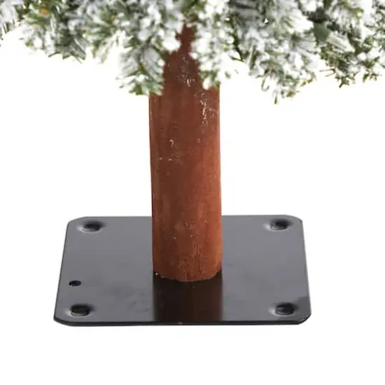 3ft. Pre-Lit Flocked Grand Alpine Artificial Christmas Tree, Clear LED Lights {5}