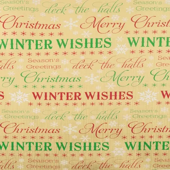 JAM Paper Gold Winter Wishes Gift Wrap {1}