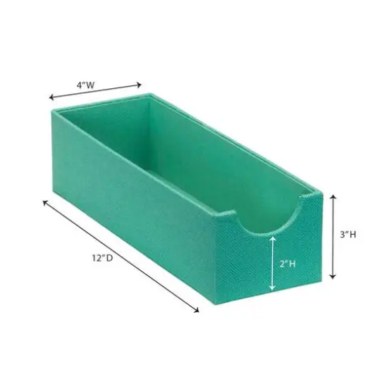 Household Essentials Narrow Drawer Organizers, 2ct. Green {5}