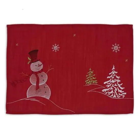 DII&reg; Embroidered Snowman Placemats, 4ct. {5}